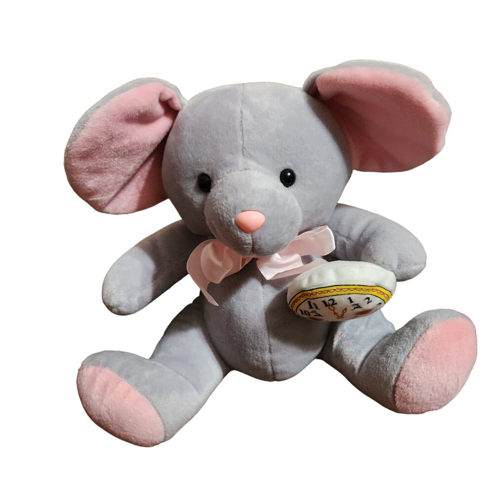Hickory Dickory‎ Mouse Deadstock Plush Gray Mothergoose Clock Fairytale Friends